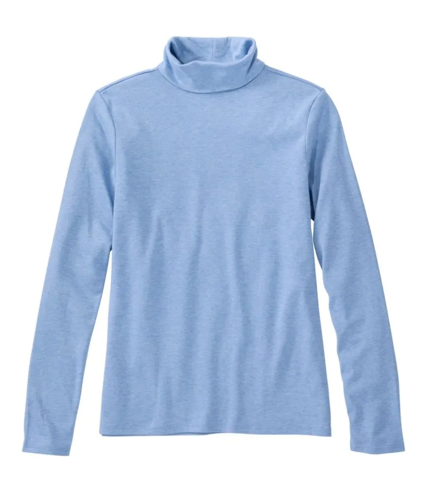 Women's Pima Cotton Turtleneck, Long-Sleeve