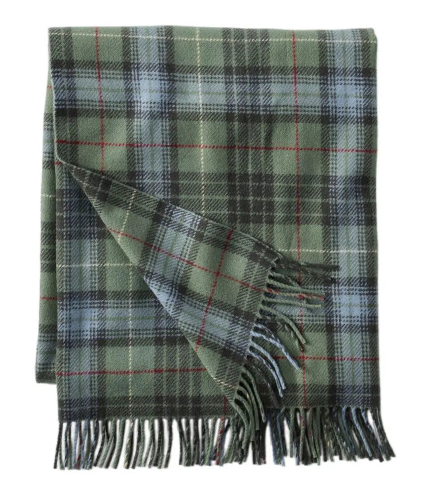 L.L.Bean Washable Wool Throw, Plaid 54" x 60"