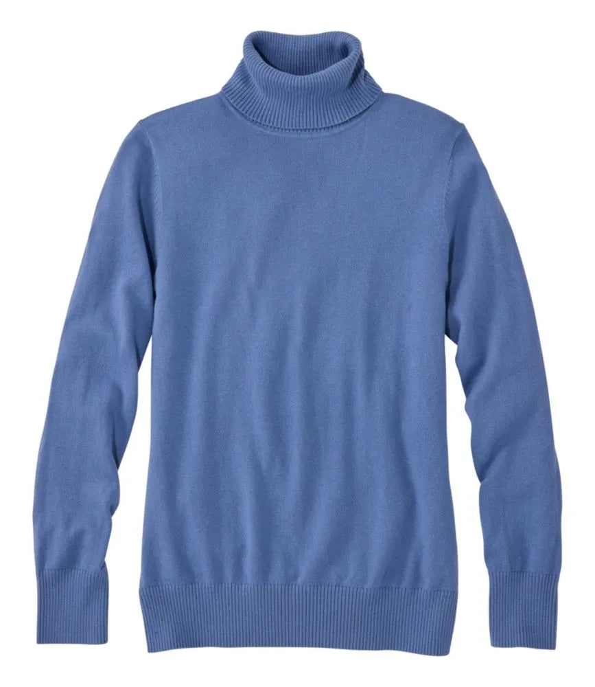 Women's Cotton/Cashmere Sweater, Turtleneck