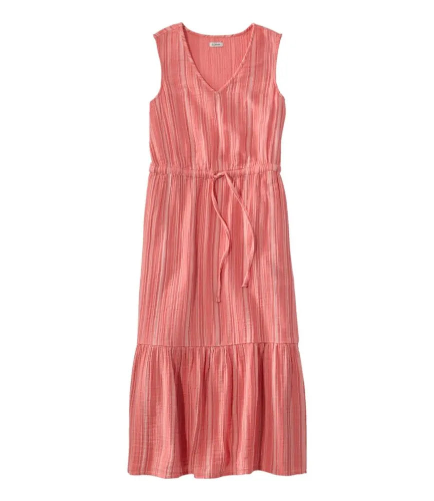 Women's Cloud Gauze Midi Dress, Stripe