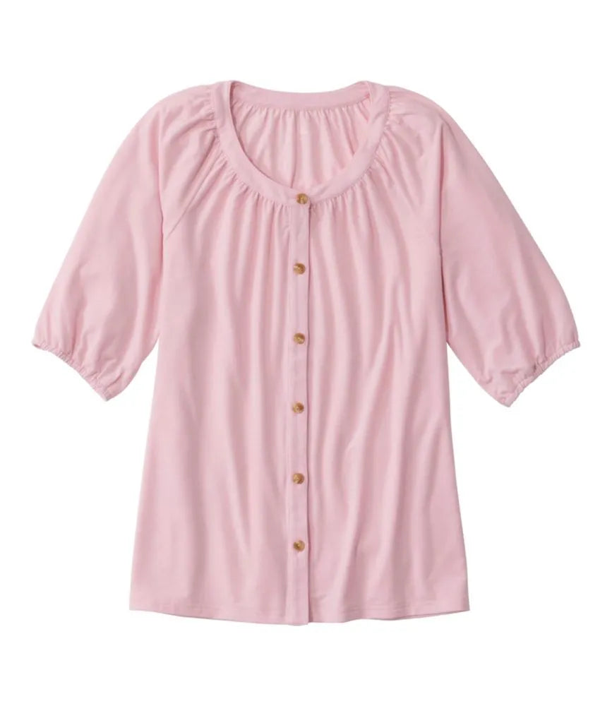 Women's Camden Hills Tee, Elbow-Sleeve Button-Front Shirt