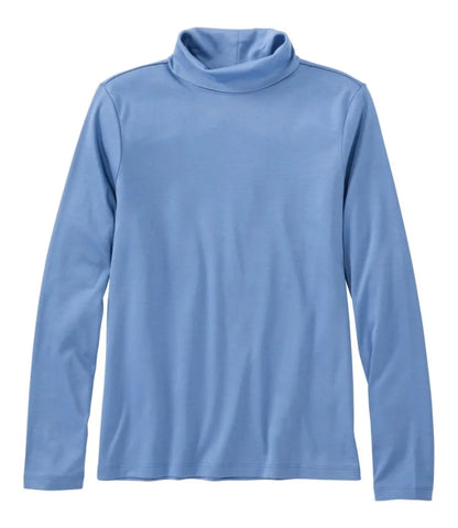 Women's Pima Cotton Turtleneck, Long-Sleeve