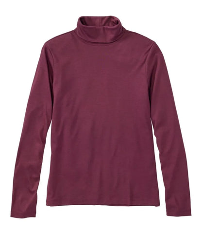 Women's Pima Cotton Turtleneck, Long-Sleeve