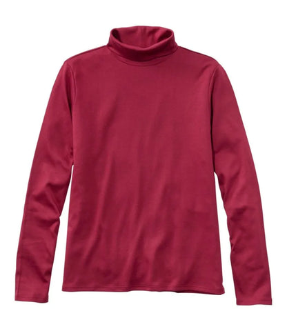 Women's Pima Cotton Turtleneck, Long-Sleeve