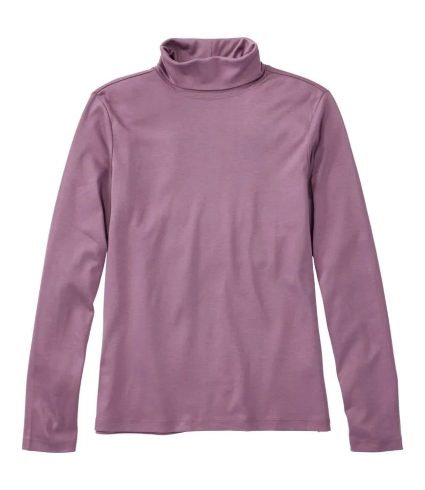 Women's Pima Cotton Turtleneck, Long-Sleeve