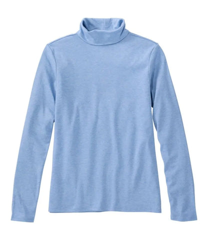 Women's Pima Cotton Turtleneck, Long-Sleeve