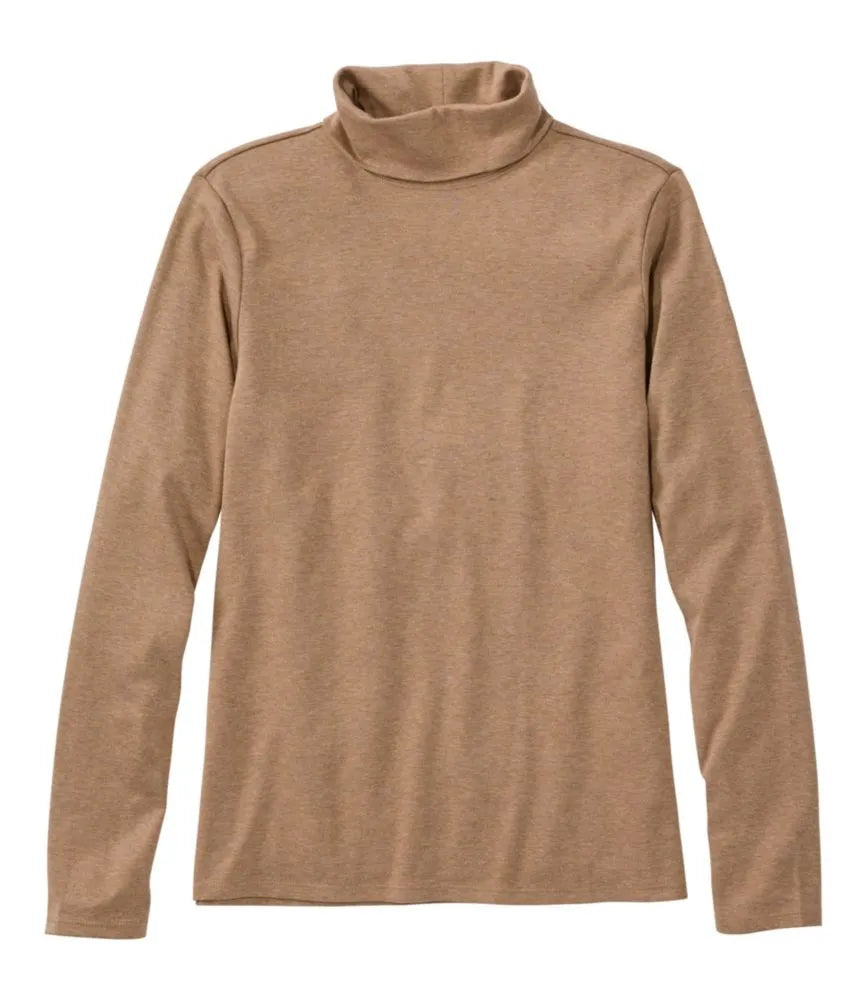 Women's Pima Cotton Turtleneck, Long-Sleeve
