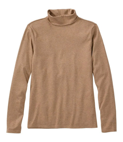 Women's Pima Cotton Turtleneck, Long-Sleeve