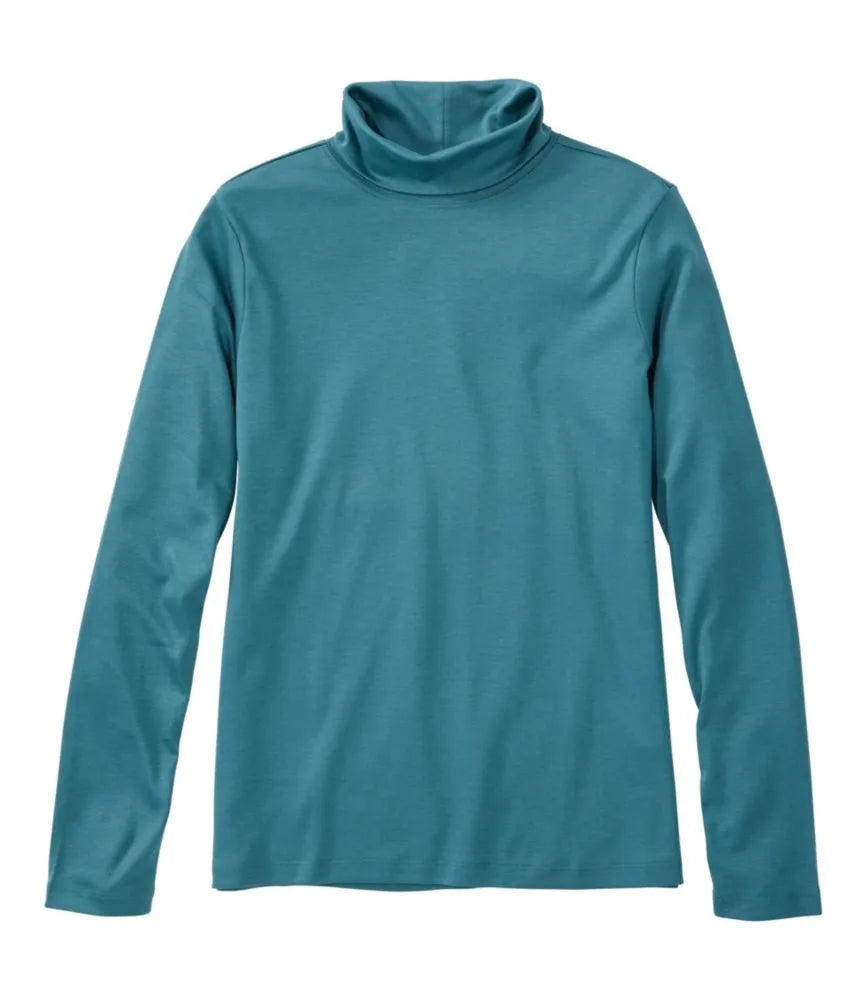 Women's Pima Cotton Turtleneck, Long-Sleeve