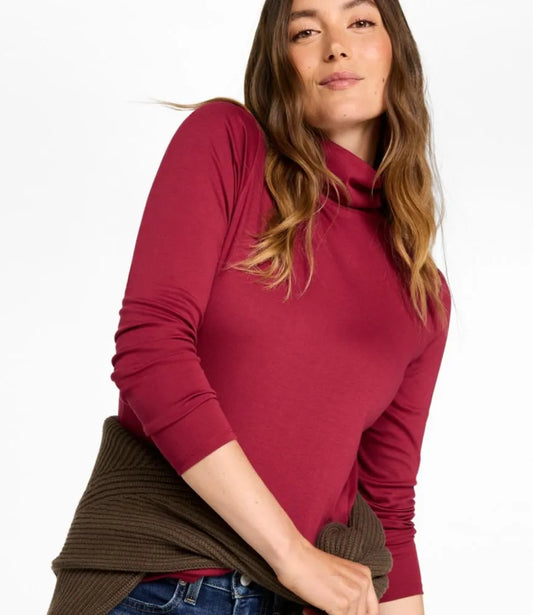 Women's Pima Cotton Turtleneck, Long-Sleeve