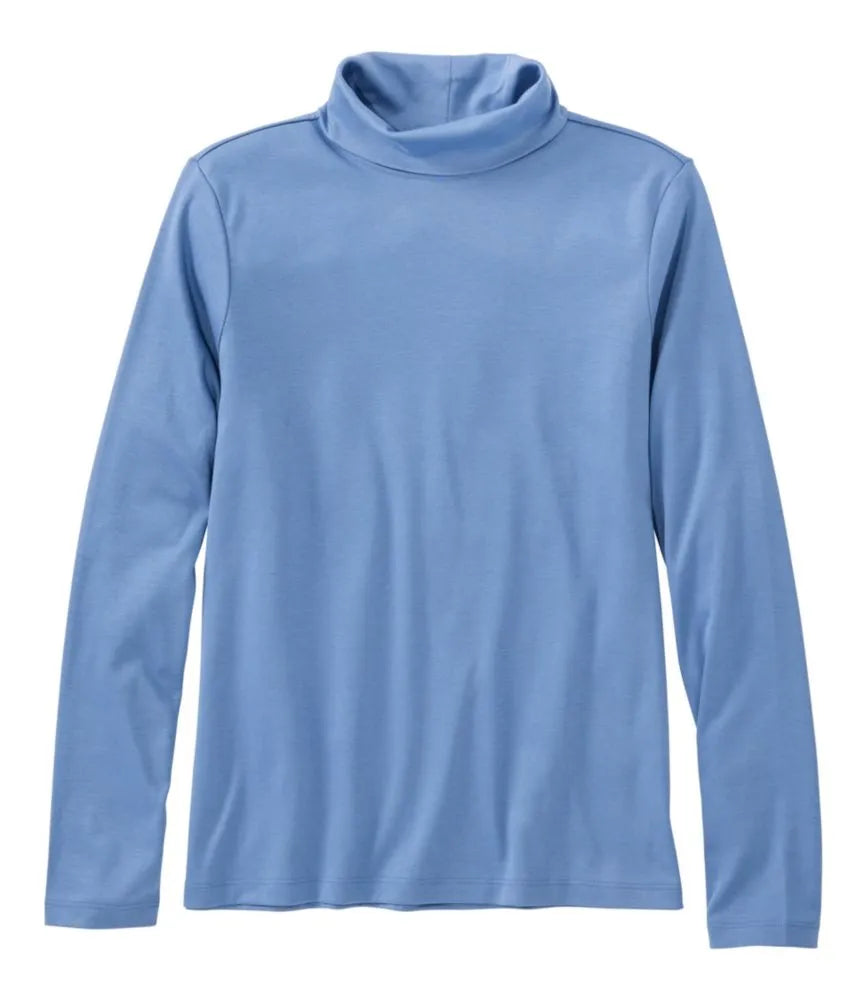 Women's Pima Cotton Turtleneck, Long-Sleeve