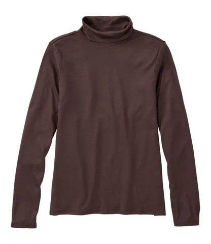 Women's Pima Cotton Turtleneck, Long-Sleeve