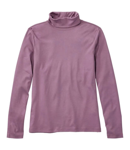 Women's Pima Cotton Turtleneck, Long-Sleeve