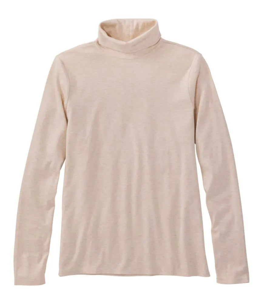 Women's Pima Cotton Turtleneck, Long-Sleeve