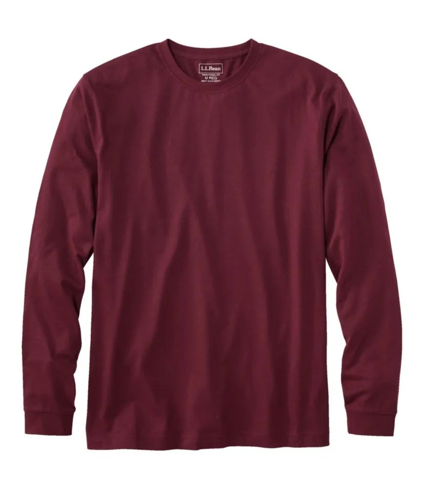 Men's Carefree Unshrinkable Tee, Traditional Fit, Long-Sleeve