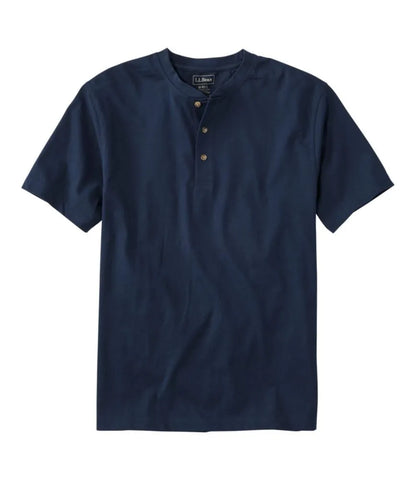 Men's Carefree Unshrinkable Tee, Traditional Fit, Henley