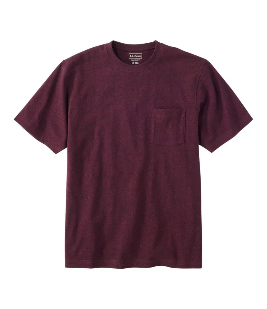 Men's Carefree Unshrinkable Tee with Pocket, Traditional Fit