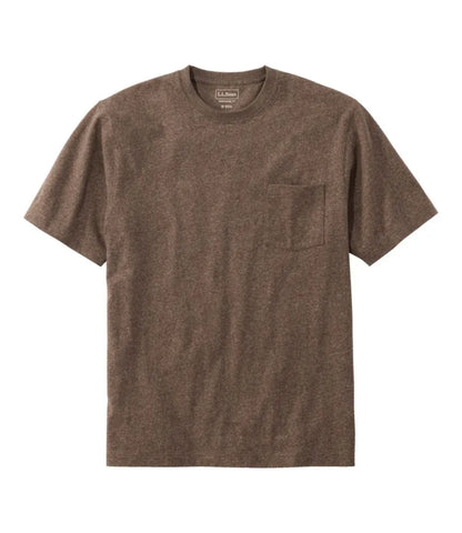 Men's Carefree Unshrinkable Tee with Pocket, Traditional Fit