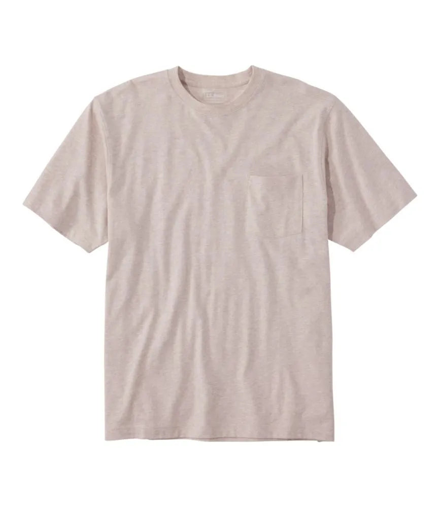 Men's Carefree Unshrinkable Tee with Pocket, Traditional Fit
