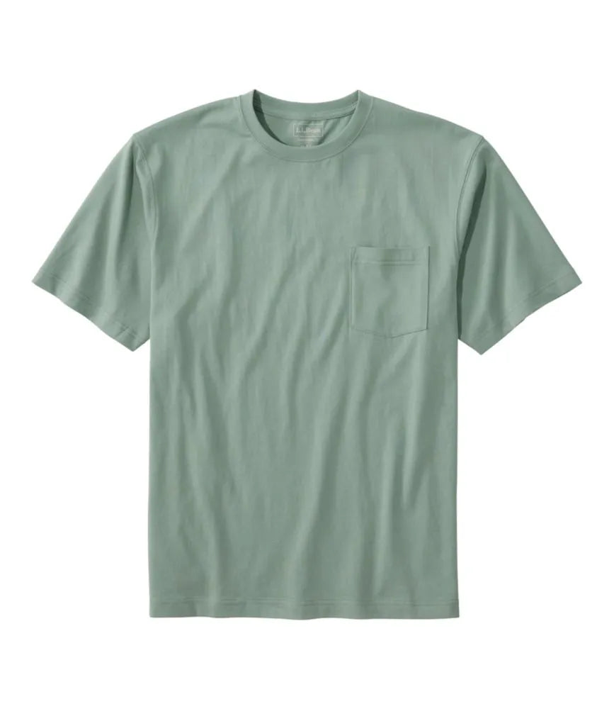 Men's Carefree Unshrinkable Tee with Pocket, Traditional Fit