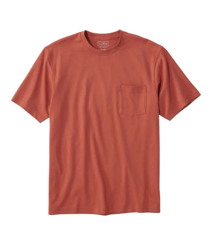 Men's Carefree Unshrinkable Tee with Pocket, Traditional Fit