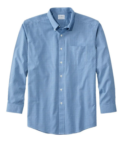 Men's Wrinkle-Free Pinpoint Oxford Cloth Shirt, Traditional Fit Tattersall