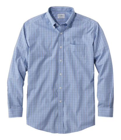 Men's Wrinkle-Free Pinpoint Oxford Cloth Shirt, Traditional Fit Tattersall