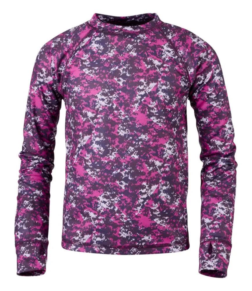 Kids' Wicked Warm Midweight Long Underwear, Top Print