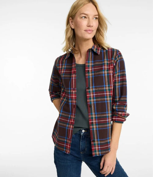 Women's Scotch Plaid Flannel Shirt, Relaxed