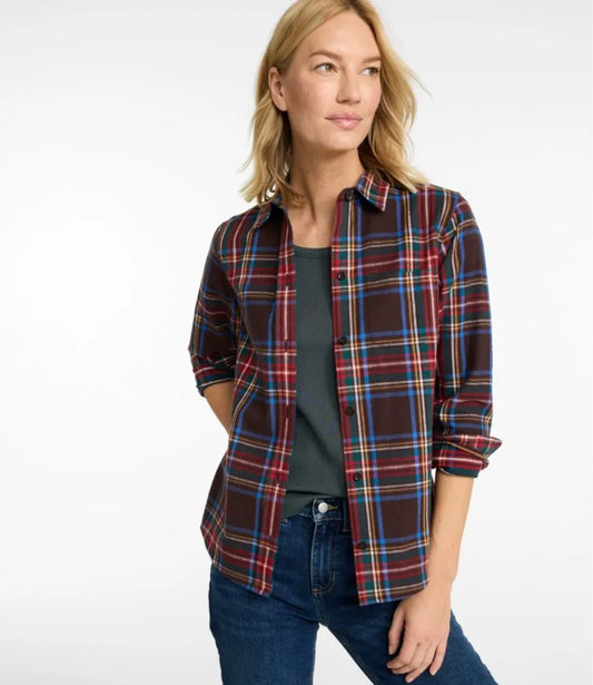 Women's Scotch Plaid Flannel Shirt, Relaxed