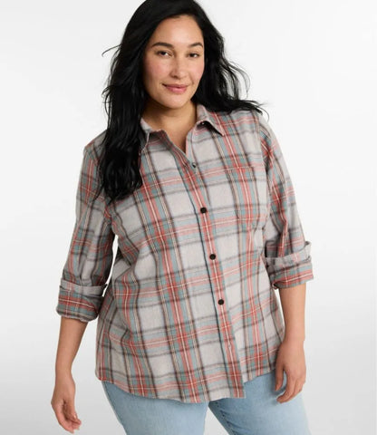 Women's Scotch Plaid Flannel Shirt, Relaxed