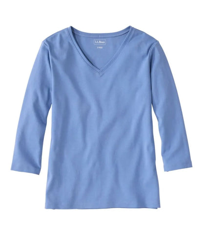 Women's L.L.Bean V-Neck, Three-Quarter-Sleeve