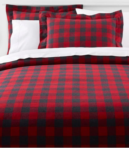 Heritage Chamois Flannel Comforter Cover Collection, Plaid