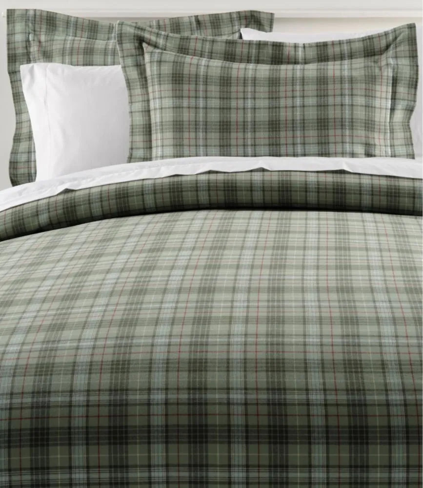 Heritage Chamois Flannel Comforter Cover Collection, Plaid
