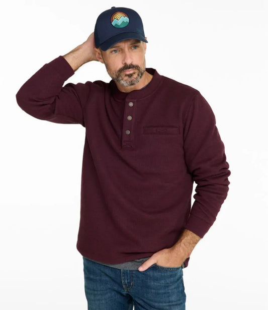 Men's Katahdin Iron Works® Bonded Waffle Fleece Henley