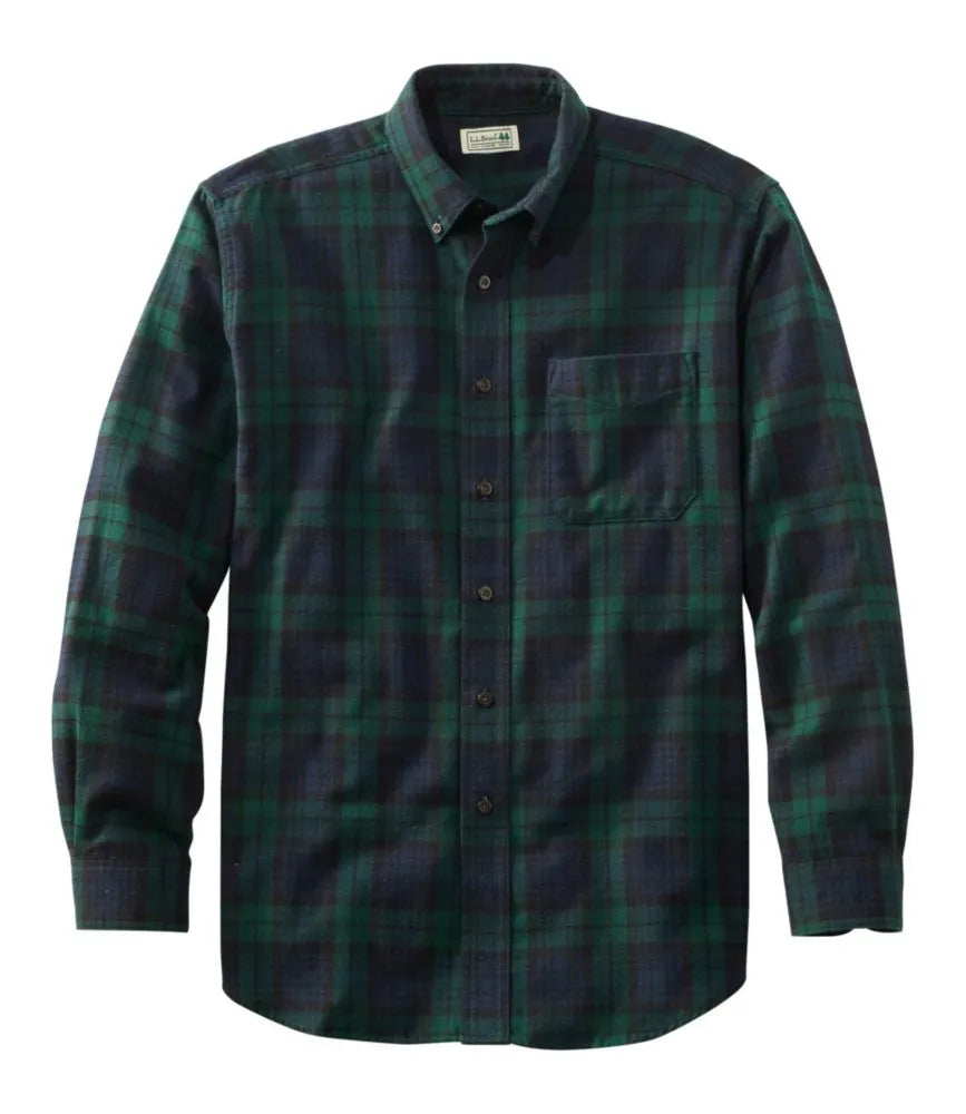Men's Scotch Plaid Flannel Shirt, Slightly Fitted