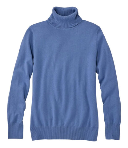 Women's Cotton/Cashmere Sweater, Turtleneck