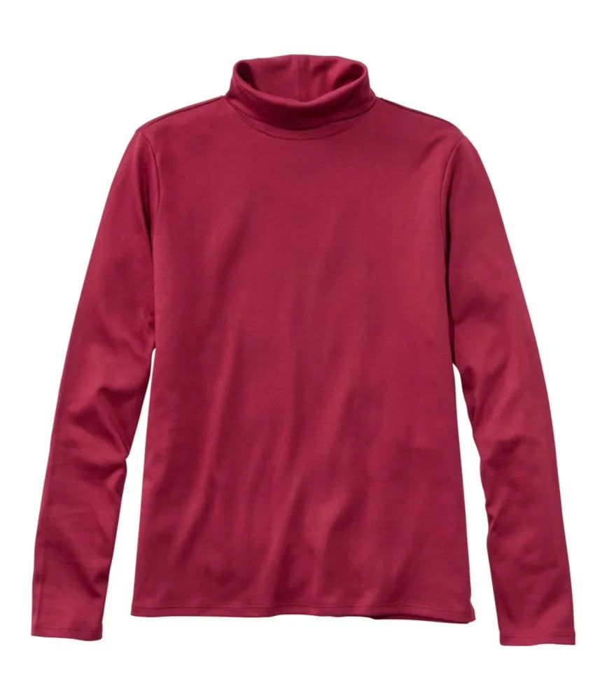 Women's Pima Cotton Turtleneck, Long-Sleeve