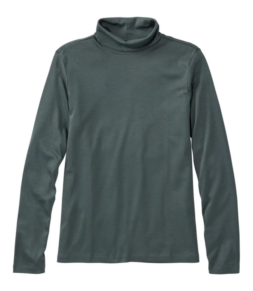 Women's Pima Cotton Turtleneck, Long-Sleeve