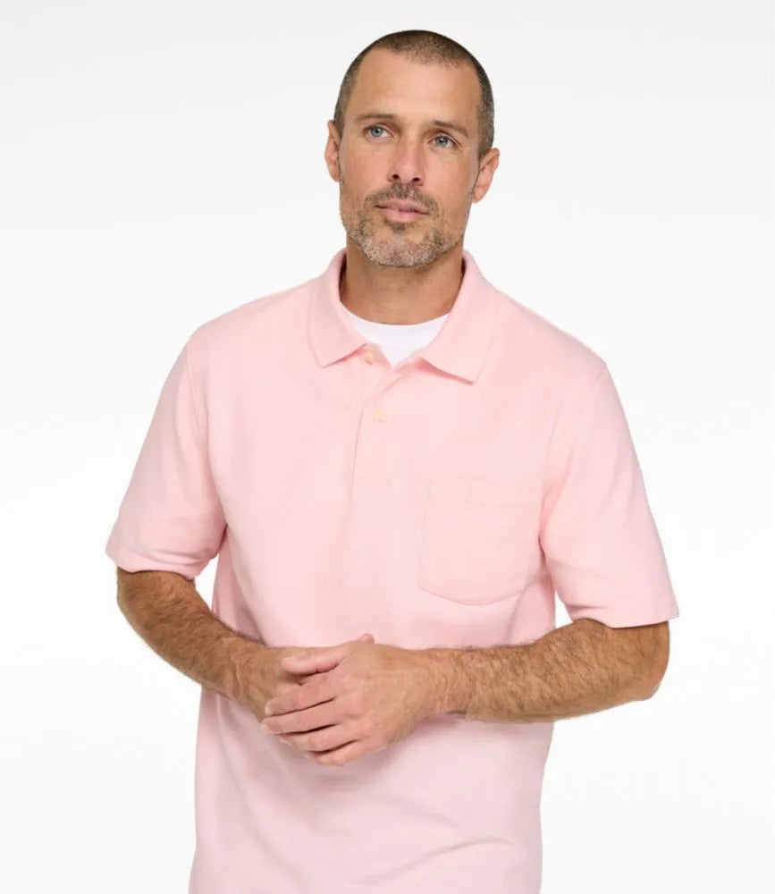 Men's Premium Double L® Polo, Hemmed Short-Sleeve with Pocket