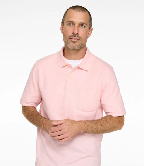 Men's Premium Double L® Polo, Hemmed Short-Sleeve with Pocket