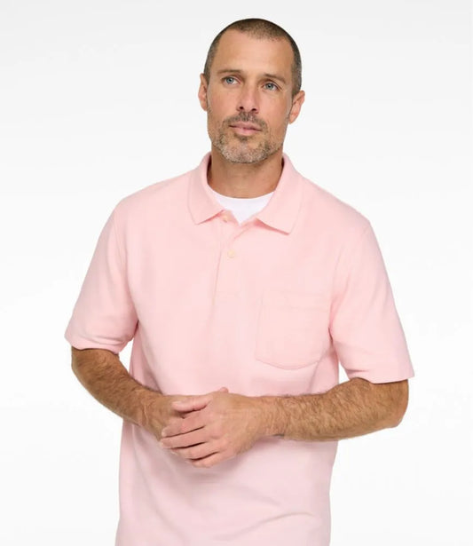 Men's Premium Double L® Polo, Hemmed Short-Sleeve with Pocket