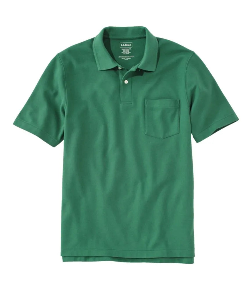 Men's Premium Double L® Polo, Hemmed Short-Sleeve with Pocket