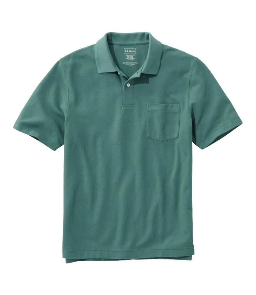 Men's Premium Double L® Polo, Hemmed Short-Sleeve with Pocket