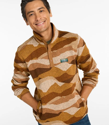 Men's L.L.Bean Sweater Fleece Pullover, Print