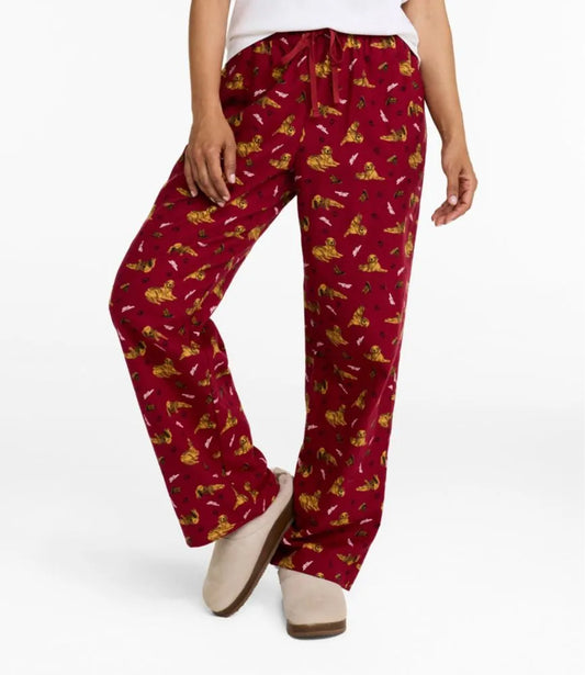 Women's L.L.Bean Flannel Sleep Pants, Print