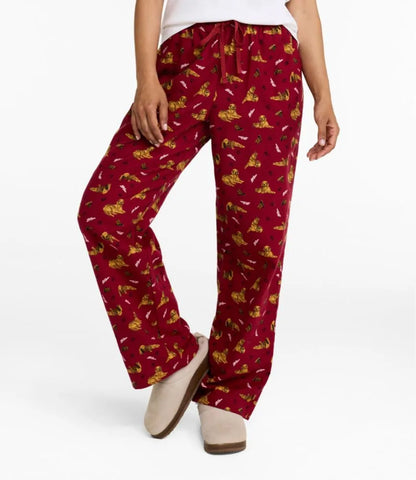 Women's L.L.Bean Flannel Sleep Pants, Print