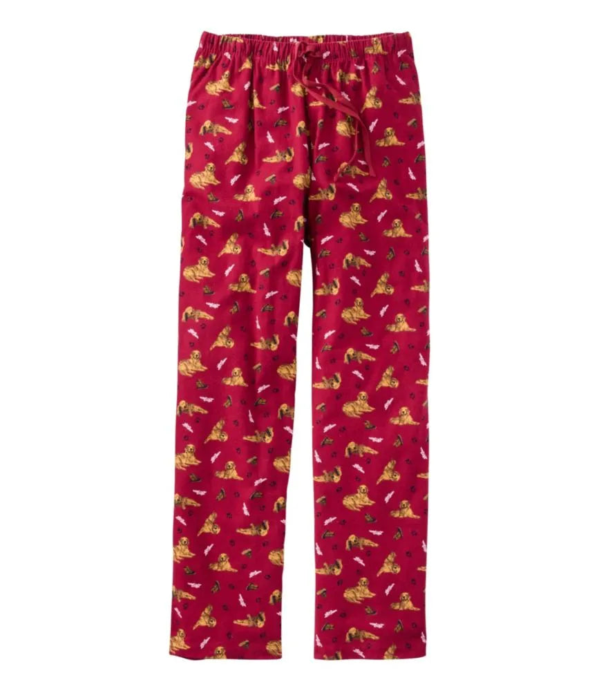 Women's L.L.Bean Flannel Sleep Pants, Print