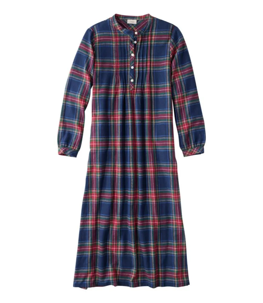 Women's Scotch Plaid Flannel Nightgown