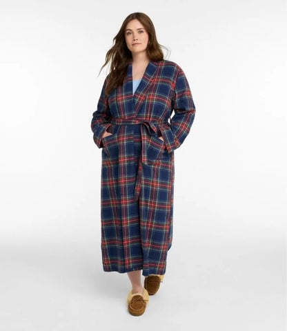 Women's Scotch Plaid Flannel Robe